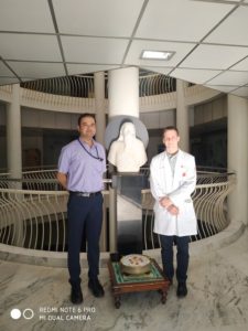 Dr. Anhalt and Dr. Singh at the Aravind hospital complex